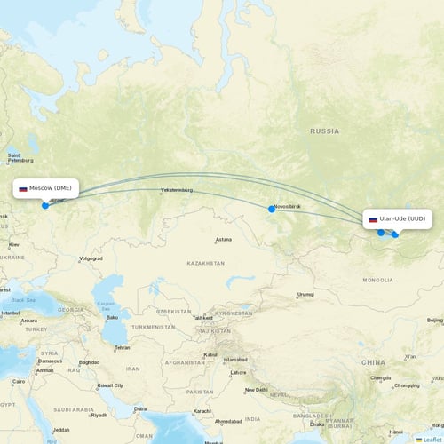 S7 Airlines flights between Ulan-Ude and Moscow