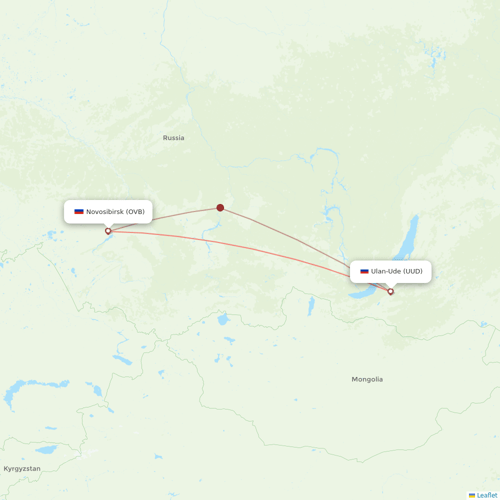 S7 Airlines flights between Ulan-Ude and Novosibirsk