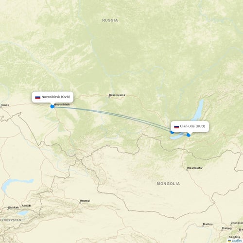 S7 Airlines flights between Ulan-Ude and Novosibirsk