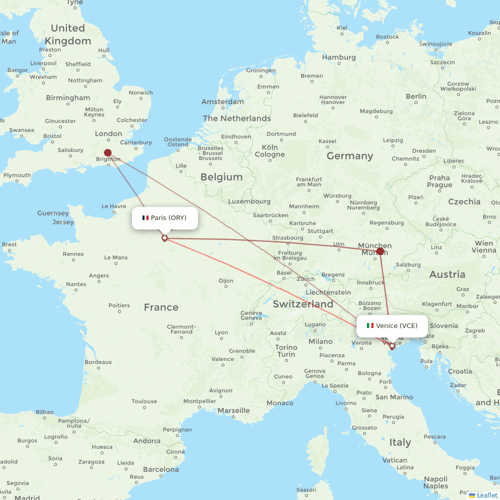 easyJet flights between Venice and Paris