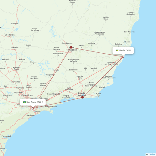 Gol flights between Vitoria and Sao Paulo
