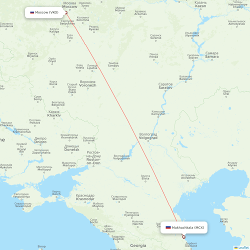 Pobeda flights between Moscow and Makhachkala