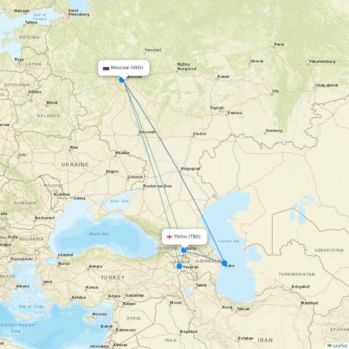 Georgian Airways flights between Moscow and Tbilisi