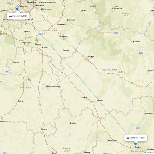 RusLine (Duplicate) flights between Moscow and Tambov