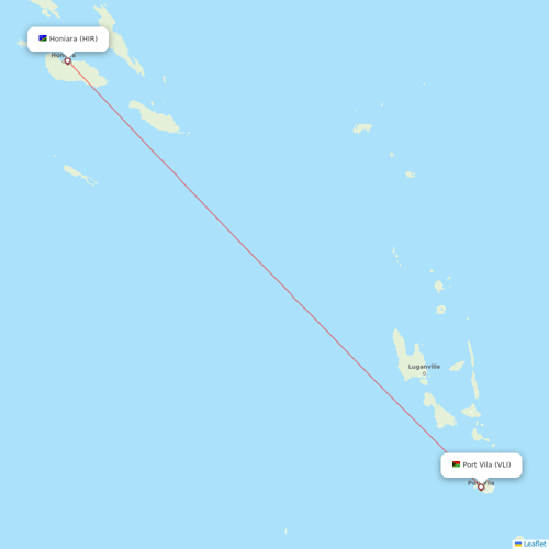 Solomon Airlines flights between Port Vila and Honiara
