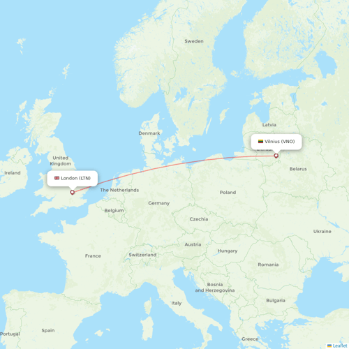 Wizz Air flights between Vilnius and London
