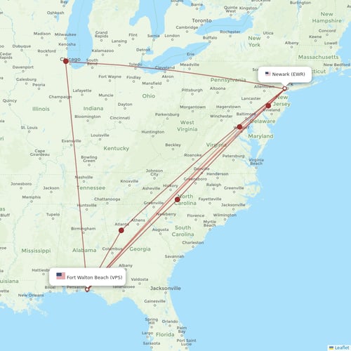 Allegiant Air flights between Fort Walton Beach and New York