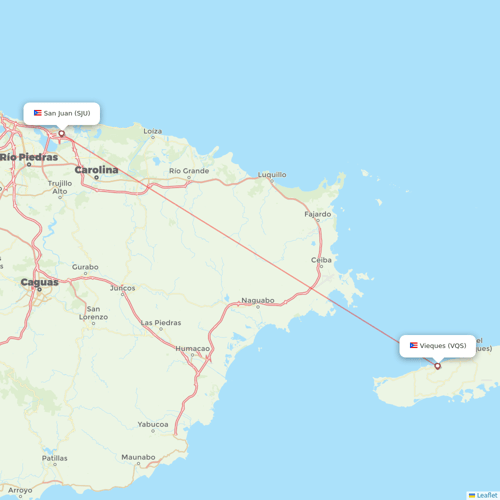 Cape Air flights between Vieques and San Juan