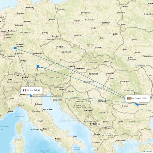 Laudamotion flights between Verona and Bucharest