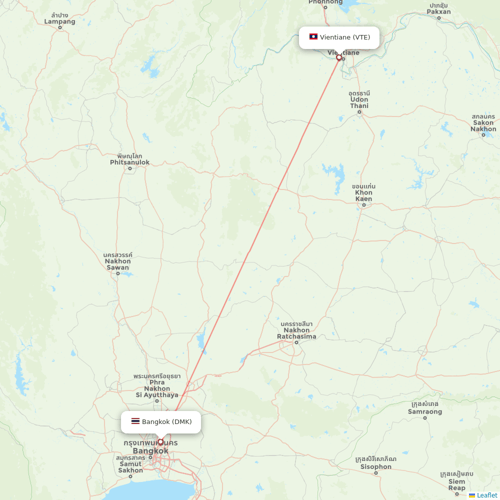 Thai AirAsia flights between Vientiane and Bangkok
