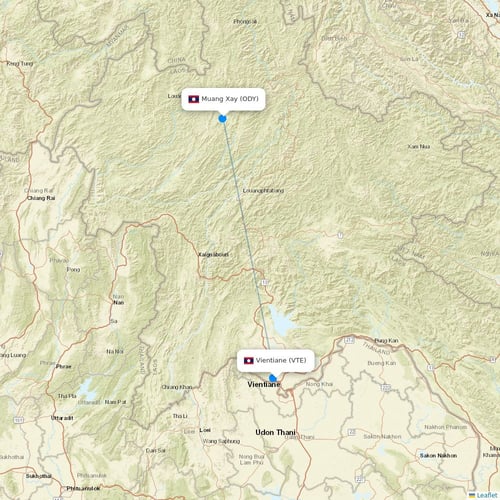 Lao Skyway flights between Vientiane and Muang Xay