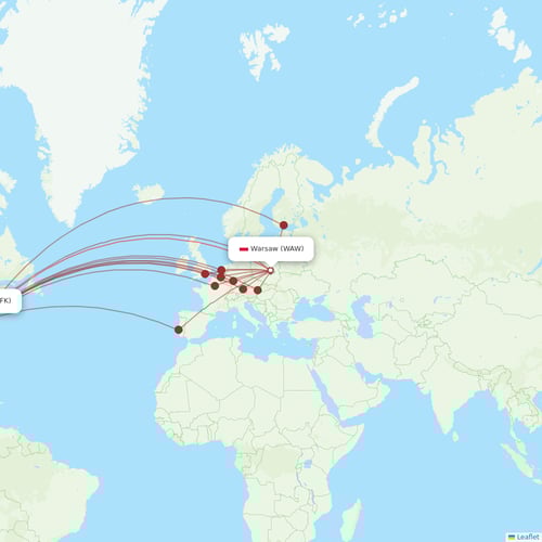 LOT - Polish Airlines flights between Warsaw and New York