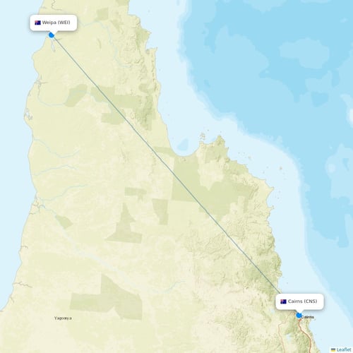 Alliance Airlines flights between Weipa and Cairns