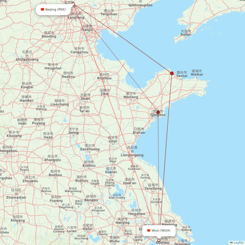 Shenzhen Airlines flights between Wuxi and Beijing