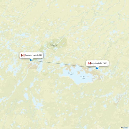 Air Antwerp flights between Bearskin Lake and Angling Lake