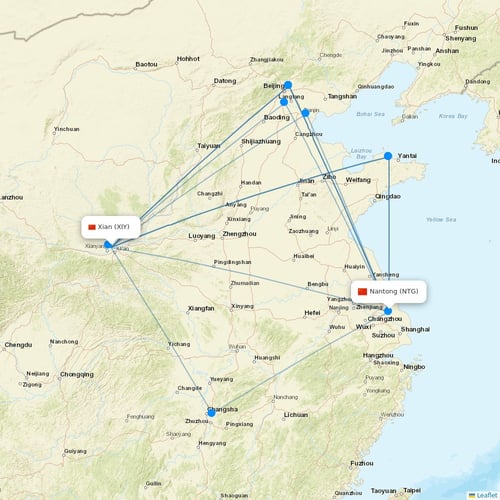 Tibet Airlines flights between Xian and Nantong