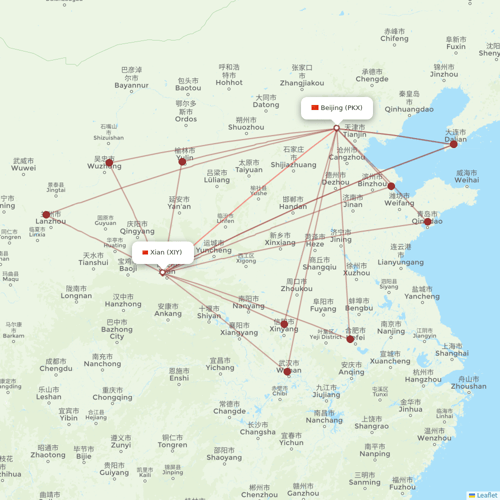 China Eastern Airlines flights between Xian and Beijing