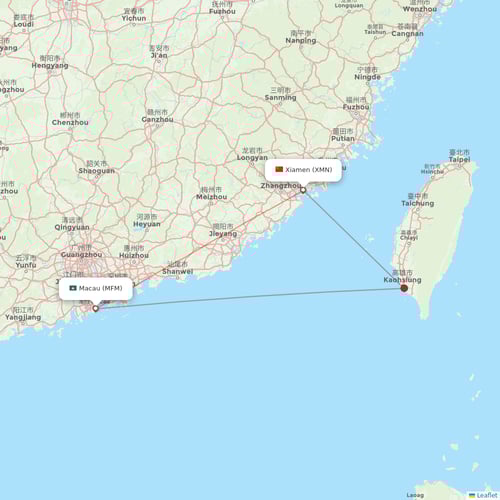 Air Macau flights between Xiamen and Macau