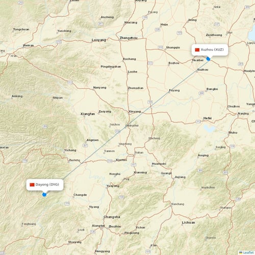 Air Guilin flights between Xuzhou and Dayong