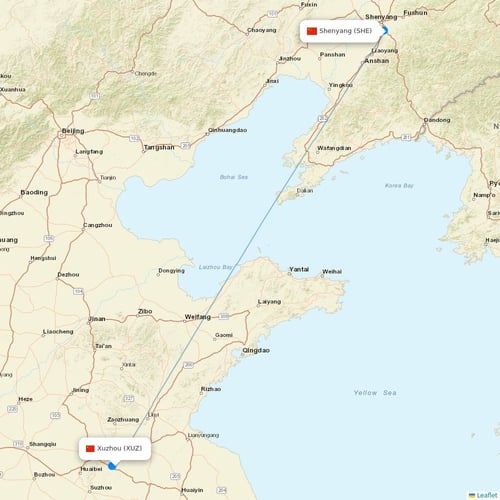 Loong Air flights between Xuzhou and Shenyang