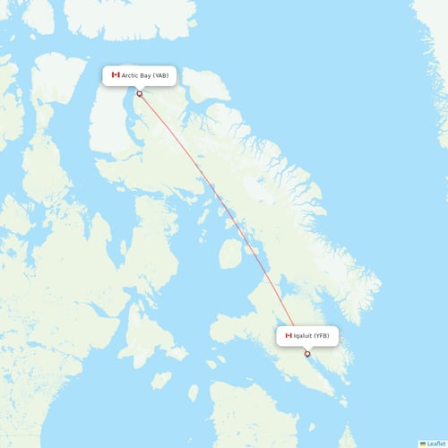 Canadian North flights between Arctic Bay and Iqaluit