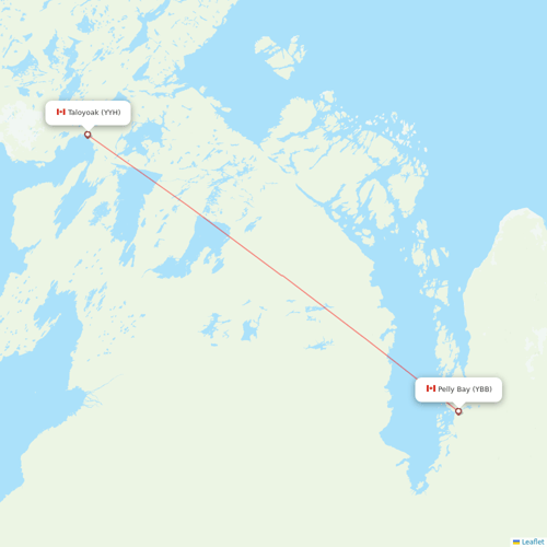 Canadian North flights between Pelly Bay and Taloyoak