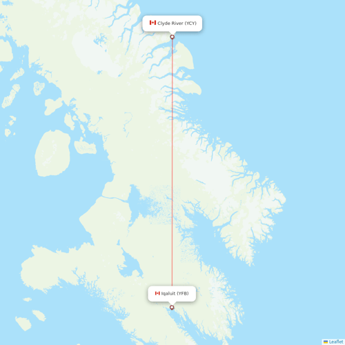 Canadian North flights between Clyde River and Iqaluit