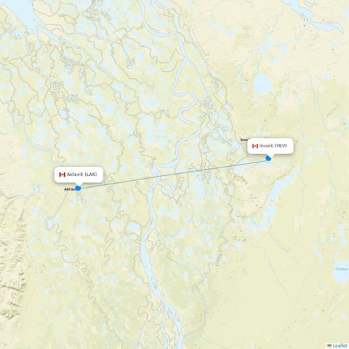 North-Wright Airways
 flights between Inuvik and Aklavik