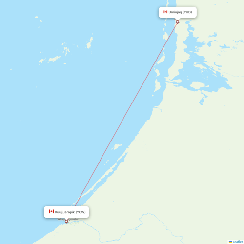 Air Inuit flights between Kuujjuarapik and Umiujaq