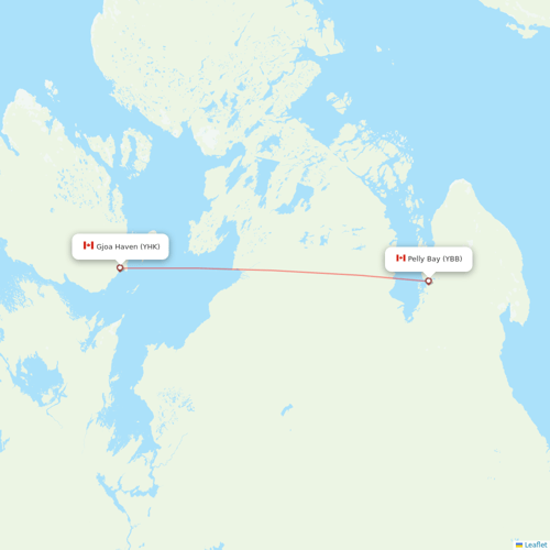 Canadian North flights between Gjoa Haven and Pelly Bay