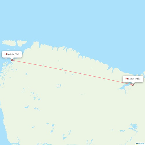 Air Inuit flights between Ivujivik and Salluit