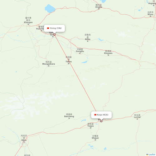 Gestair flights between Yining and Kuqa