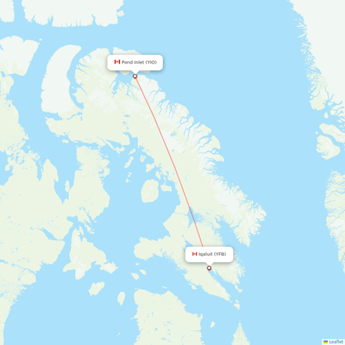 Canadian North flights between Pond Inlet and Iqaluit