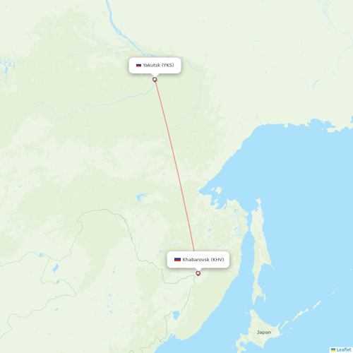 Yakutia flights between Yakutsk and Khabarovsk