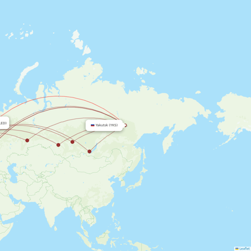 Yakutia flights between Yakutsk and Saint Petersburg