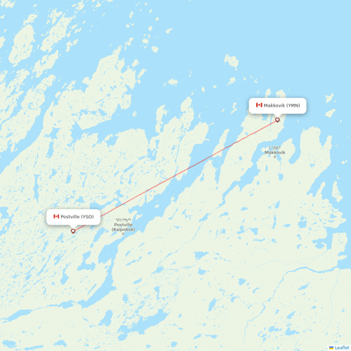 PAL Aerospace flights between Makkovik and Postville