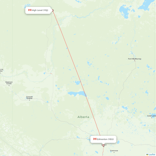 CMA flights between High Level and Edmonton