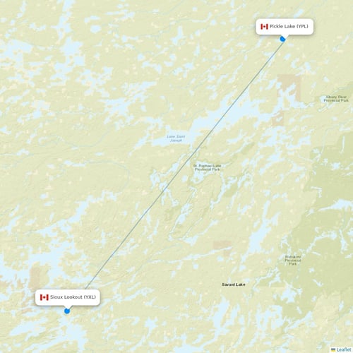 Air Antwerp flights between Pickle Lake and Sioux Lookout