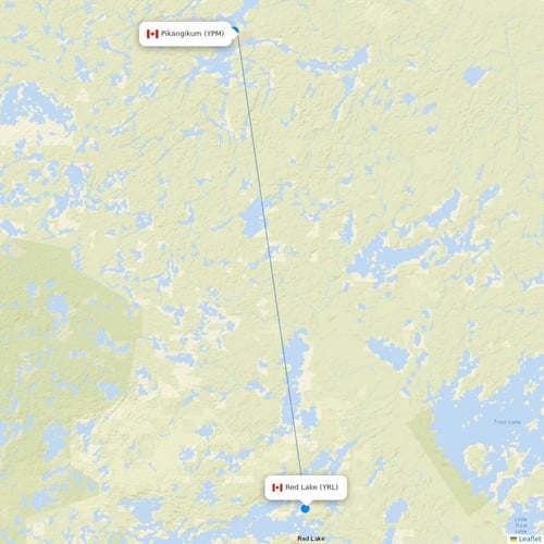 Air Antwerp flights between Pikangikum and Red Lake
