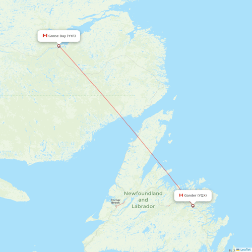 PAL Aerospace flights between Gander and Goose Bay