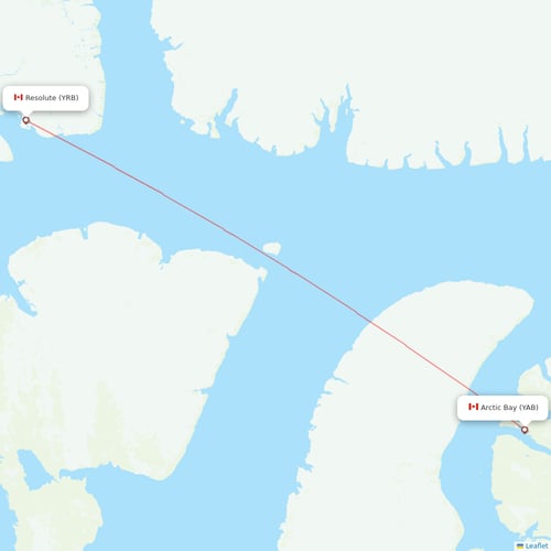 Canadian North flights between Resolute and Arctic Bay