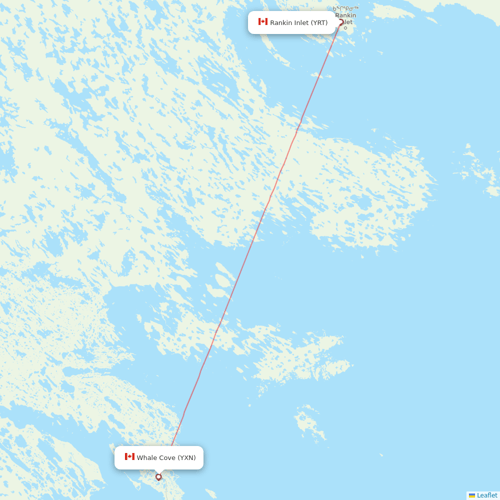Calm Air International flights between Rankin Inlet and Whale Cove