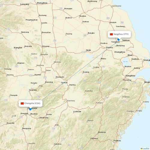 Kunming Airlines flights between Yangzhou and Changsha