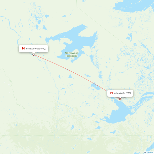 North-Wright Airways
 flights between Norman Wells and Yellowknife