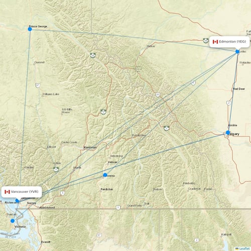 Find All Routes Offered By Air Canada Interactive Map Flight Routes
