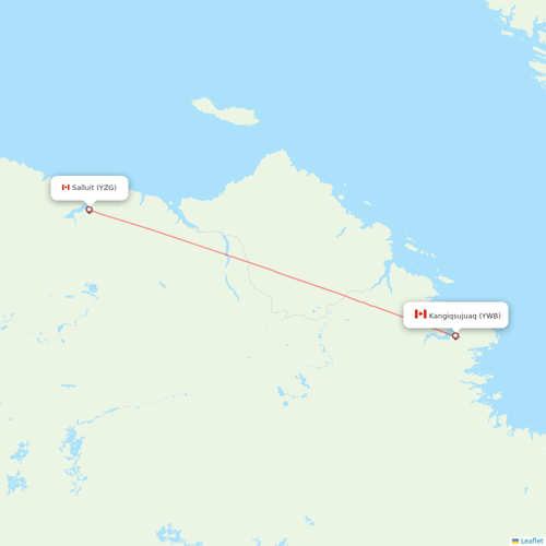 Air Inuit flights between Kangiqsujuaq and Salluit