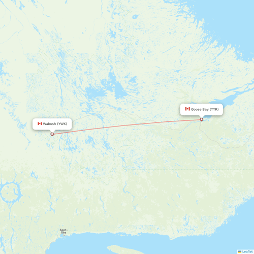 PAL Aerospace flights between Wabush and Goose Bay