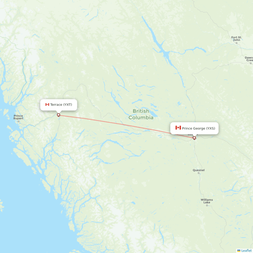 CMA flights between Terrace and Prince George
