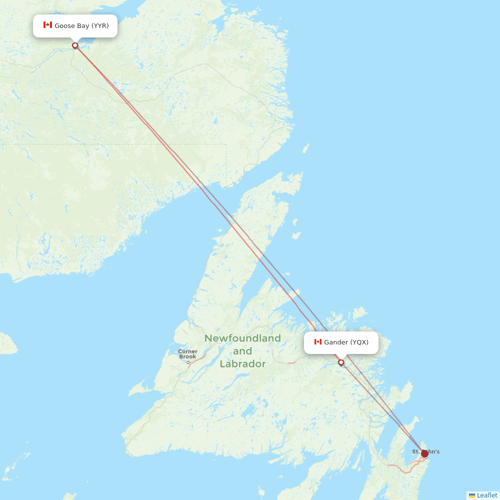 PAL Aerospace flights between Goose Bay and Gander