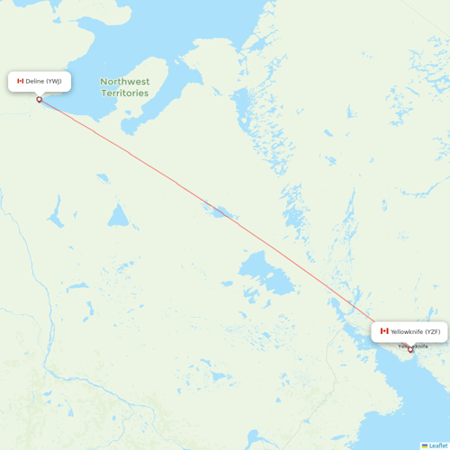 North-Wright Airways
 flights between Yellowknife and Deline